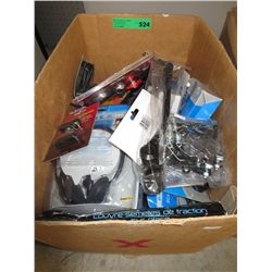 Tote of assorted electronic gadgets