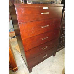 5 drawer highboy dresser, contemporary handles