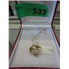 Image 1 : Gold heart necklace with Diamonds