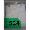 Image 1 : Crystal necklace & earrings set in 10K Gold
