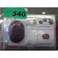 124 Carat Natural Ruby, oval shaped