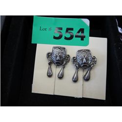 Pair of Sterling screw back earrings