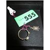 Image 1 : Silver turtle charm and Ring with crystal stone