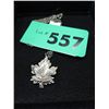 Image 1 : Sterling Silver Maple Leaf charm and chain