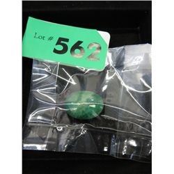 Cabochon green agate . .5" x 1"