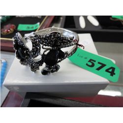 "Black Diamond Crystal" spring clasp bracelet