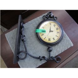 Wall mountable metal station style clock