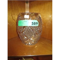 Depression glass vase - Purpling
