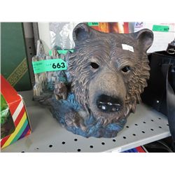 Bear head interior lit lamp