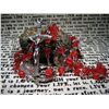 Image 1 : POPE JOHN PAUL II RUBY RED FACETED BEADS ROSARY VINTAGE
