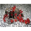 Image 3 : POPE JOHN PAUL II RUBY RED FACETED BEADS ROSARY VINTAGE