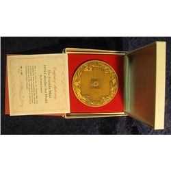 701. 1974 Franklin Mint Annual Calendar/Art-Medal. Bronze. 77mm in diameter. 7mm thick. Weighs 8.93 