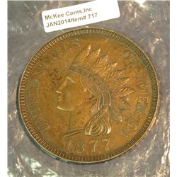 717. 1877 Indian head Cent large Souvenir Medal. 75mm.