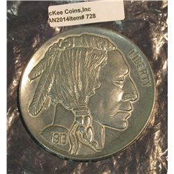 728. 1913 Buffalo Nickel large Souvenir Medal. 77mm.