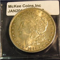 733. 1884 O Morgan Silver Dollar. EF-AU.