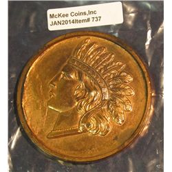 737. Large Indian Penny. "Souvenir Penny of Des Moines". 75mm. 3.97 ozs.