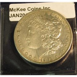 750. 1901 O Morgan Silver Dollar. EF-AU.