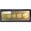 Image 1 : 976. 1978 Five-Piece U.S. Coin Set. BU. Cent to Half Dollar. Mounted in a Snaptight case.
