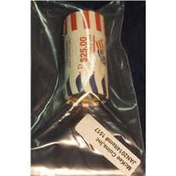 1517. 2007 D George Washington Presidential Dollar roll from the U.S. Mint in original wrapper. (25 