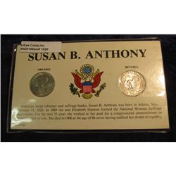 1520. Pair 1979 D  Susan B. Anthony Dollars in a special holder.