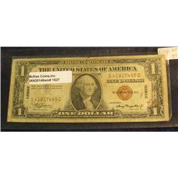 1527. Series 1935A $1 Silver Certificate "Hawaii" Emergency Note. F-12.