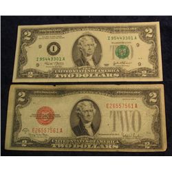 1528. Series 2003 $2 F.R.N. & Series 1928G $2 U.S. Note.
