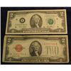 Image 1 : 1528. Series 2003 $2 F.R.N. & Series 1928G $2 U.S. Note.