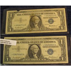 1531. (2) Series 1957 $1 Silver Certificate. Star Replacement Note!!!