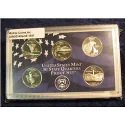 1551. 2007 S Proof Statehood Quarter Set. Original as issued.