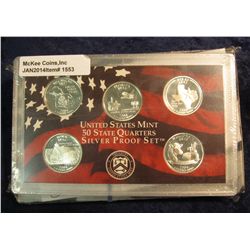 1553. 2004 S Silver Proof Statehood Quarter Set. Original as issued.