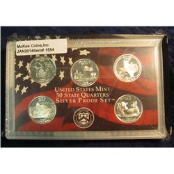 1554. 2004 S Silver Proof Statehood Quarter Set. Original as issued.