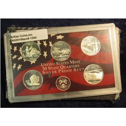 1556. 2005 S Silver Proof Statehood Quarter Set. Original as issued.
