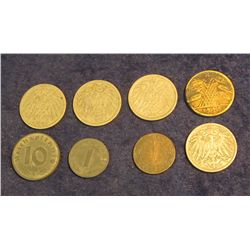 1559. (8) Germanic Coins including Nazi coinage.