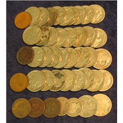 1560. (2) 1914P & 15D Cents G-4; 1897, 1901, & 02 Indian Cents G-4; 1911 Liberty Nickel; (34) Buffal