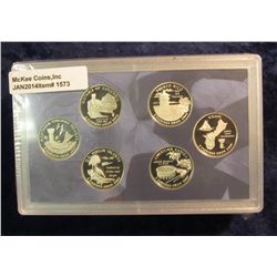 1573. 2009 S U.S. Proof Set. Original as issued. Includes 4-pc. Cent Set, 5-pc. Quarter Set, Native 