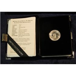 1580. 1997 "W" Ten Dollar American Eagle Proof One-Tenth Ounce Platinum Bullion Coin in original Box