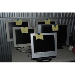 1 Lot of 5 Assorted Computer Monitors