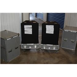 Pair - Renkus Heinz SR-1 Monitor Speakers w/ Flight Cases