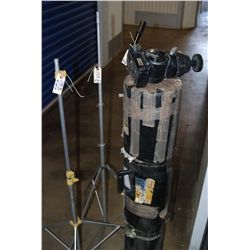 Lot of 4pcs - 2x Lowell Light Stands, Case, ITE Tripod Head