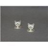 Image 1 : A PAIR OF FOX HEAD MENU HOLDERS, maker S.M. & Co., 1911 (2)  30-50...