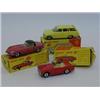 Image 1 : A BOXED DINKY TOYS AUSTIN HEALEY SPRITE, No.112, a Jaguar E-Type No.120 and a Vauxhall Victor Car...