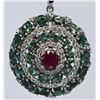 Image 1 : Nat Burma Ruby Alexandrite Diamond Pendant