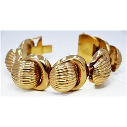 ANTIQUE/ESTATE Gold Clam Shape Bracelet