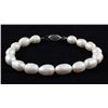 Image 1 : 84.50CTW 7" WHITE FRESHWATER PEARL BRACELET METAL LOCK