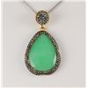 Image 1 : Chrysoprase Natural Stone Victorian Design Pendant