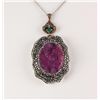 Image 1 : Raw Druzy Natural Stone Druse Victorian Look Pendant