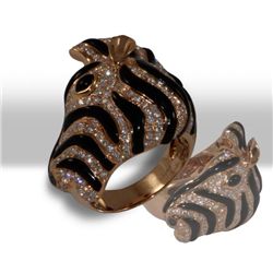 Zebra Diamond Ring
