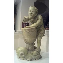 Solid Butter Jade Statue