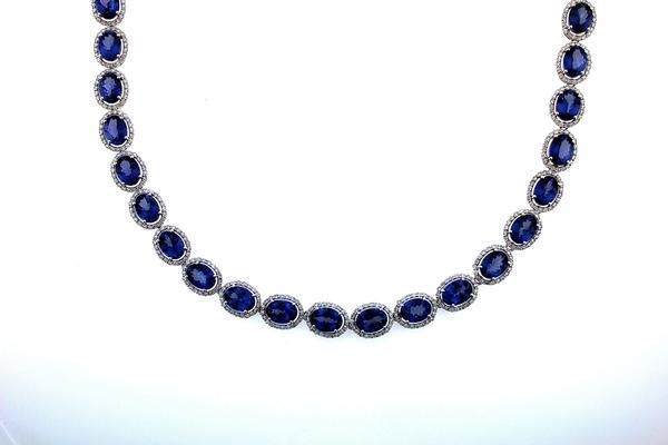 Tanzanite tennis necklace Clearance