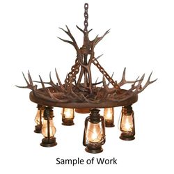 Custom Wagon Wheel Chandelier